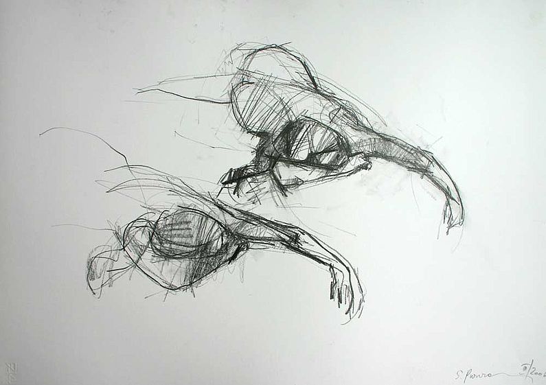Susanne Purviance - Aktstudie II, 70x50 cm, Grafit, 2005