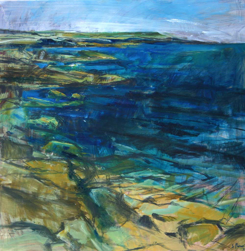 Susanne Purviance - Am Meer, 70x70 cm, Öl auf Leinwand, 2012