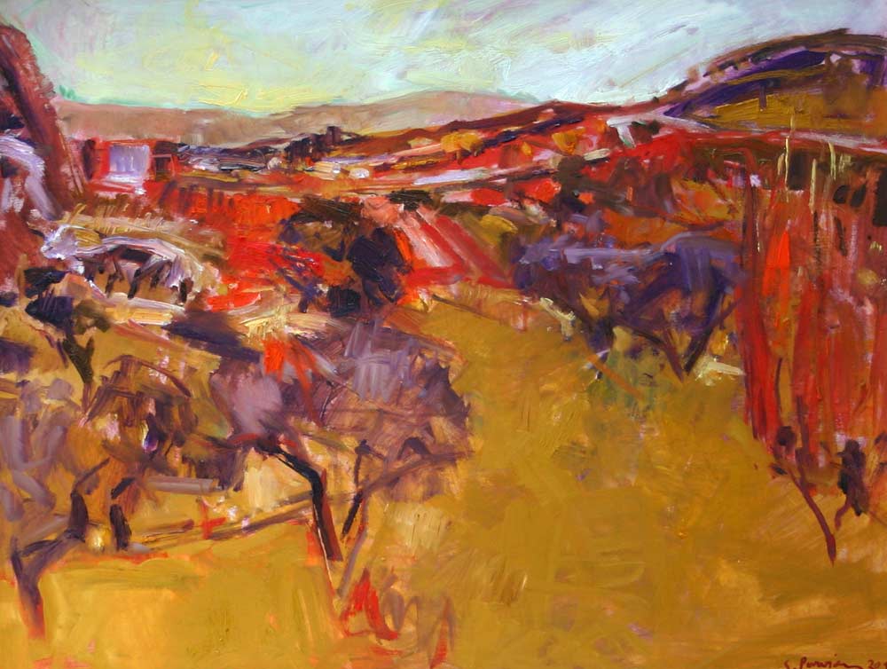 Susanne Purviance - Sizilianische Hügel, 90x70 cm, Öl auf Leinwand, 2012 Susanne Purviance - Sizilianische Hügel, 90x70 cm, Öl auf Leinwand, 2012