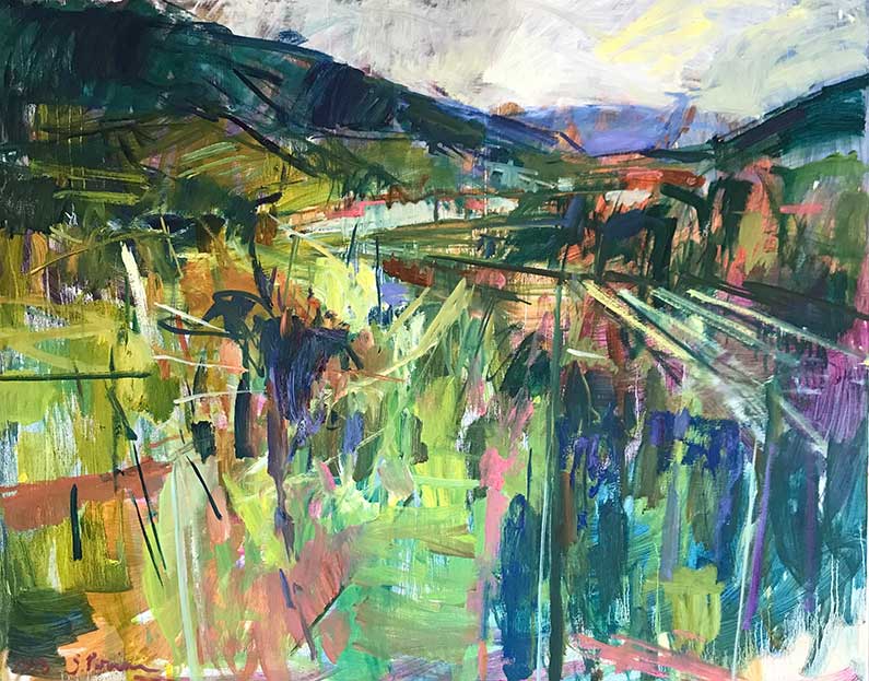 Susanne Purviance - Weinberge, 80x100 cm, 2023 Susanne Purviance - Weinberge, 80x100 cm, 2023