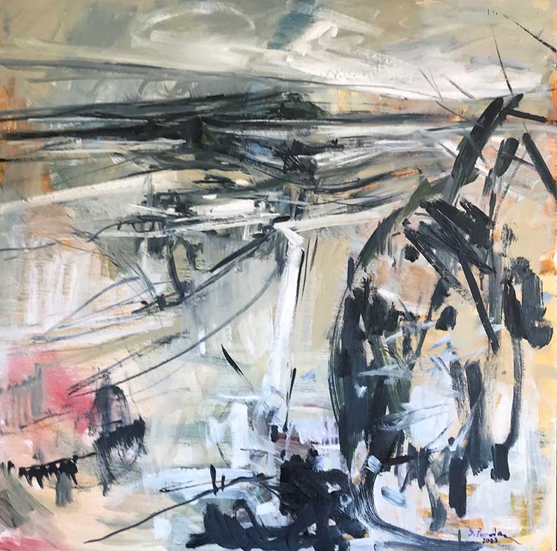 Susanne Purviance - Ebene, 80x80 cm, 2023 Susanne Purviance - Ebene, 80x80 cm, 2023
