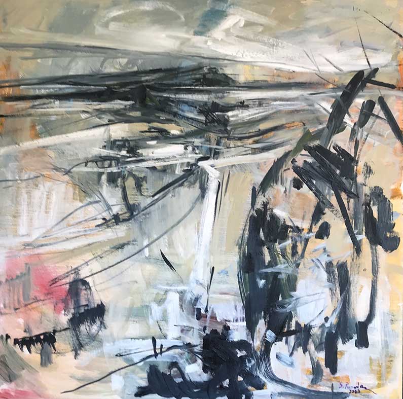 Susanne Purviance - Ebene, 80x80 cm, 2023