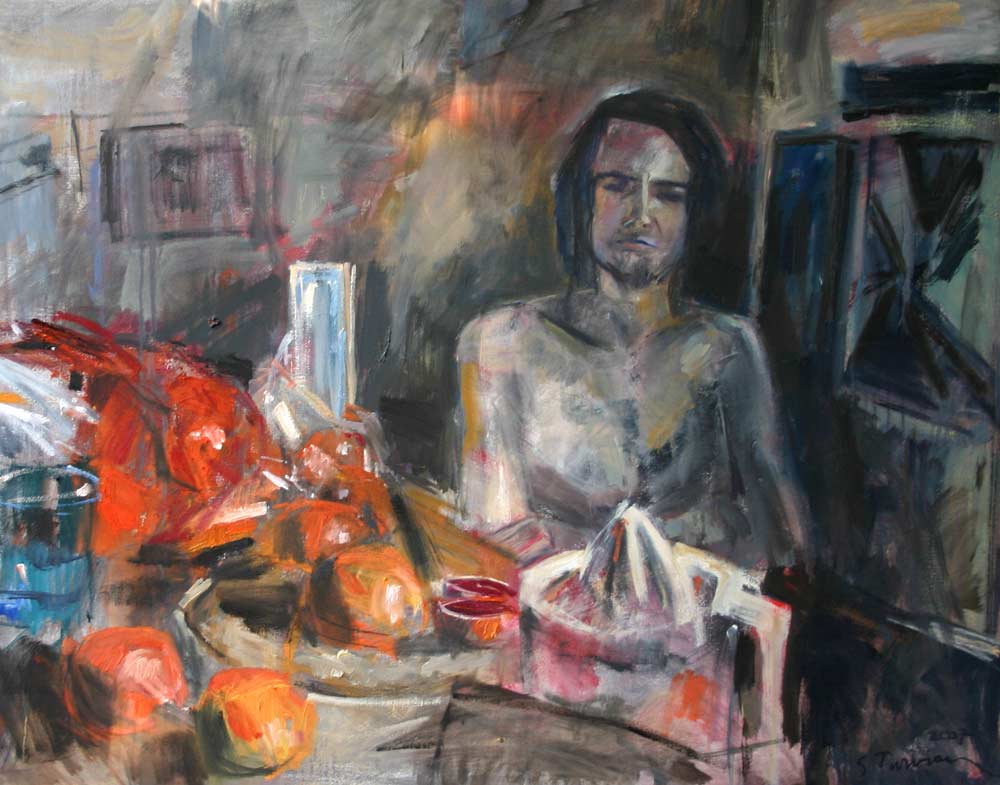 Susanne Purviance - Blutorangen, 100x80 cm, Öl auf Leinwand, 2007 Susanne Purviance - Blutorangen, 100x80 cm, Öl auf Leinwand, 2007
