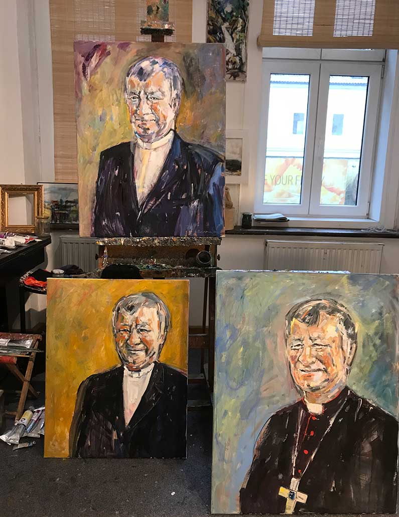Susanne Purviance - Bischof Manfred Scheuer (Auftragsarbeit der Diözese Linz), Öl auf Leinwand Susanne Purviance - Bischof Manfred Scheuer (Auftragsarbeit der Diözese Linz)