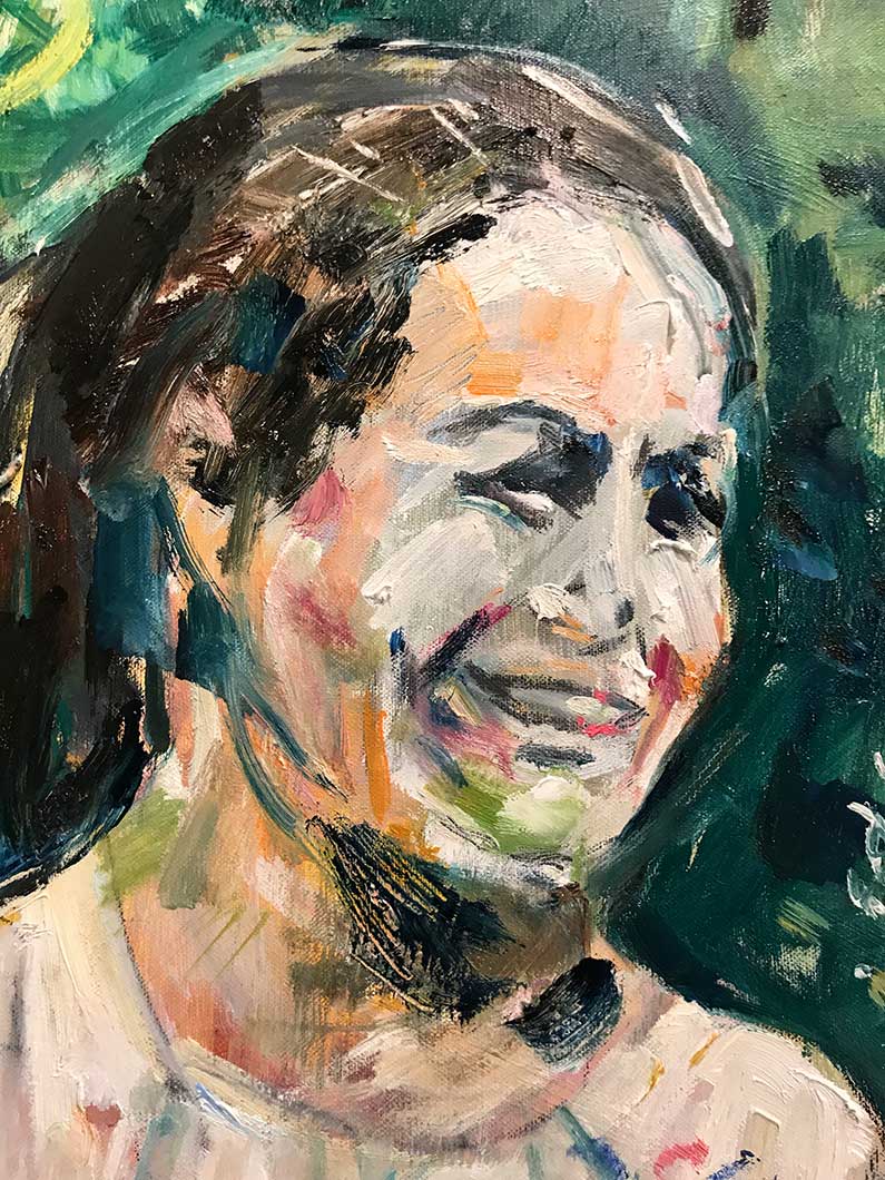 Susanne Purviance - Doppelportrait (Detail), Öl auf Leinwand Susanne Purviance - Doppelportrait (Detail), Öl auf Leinwand