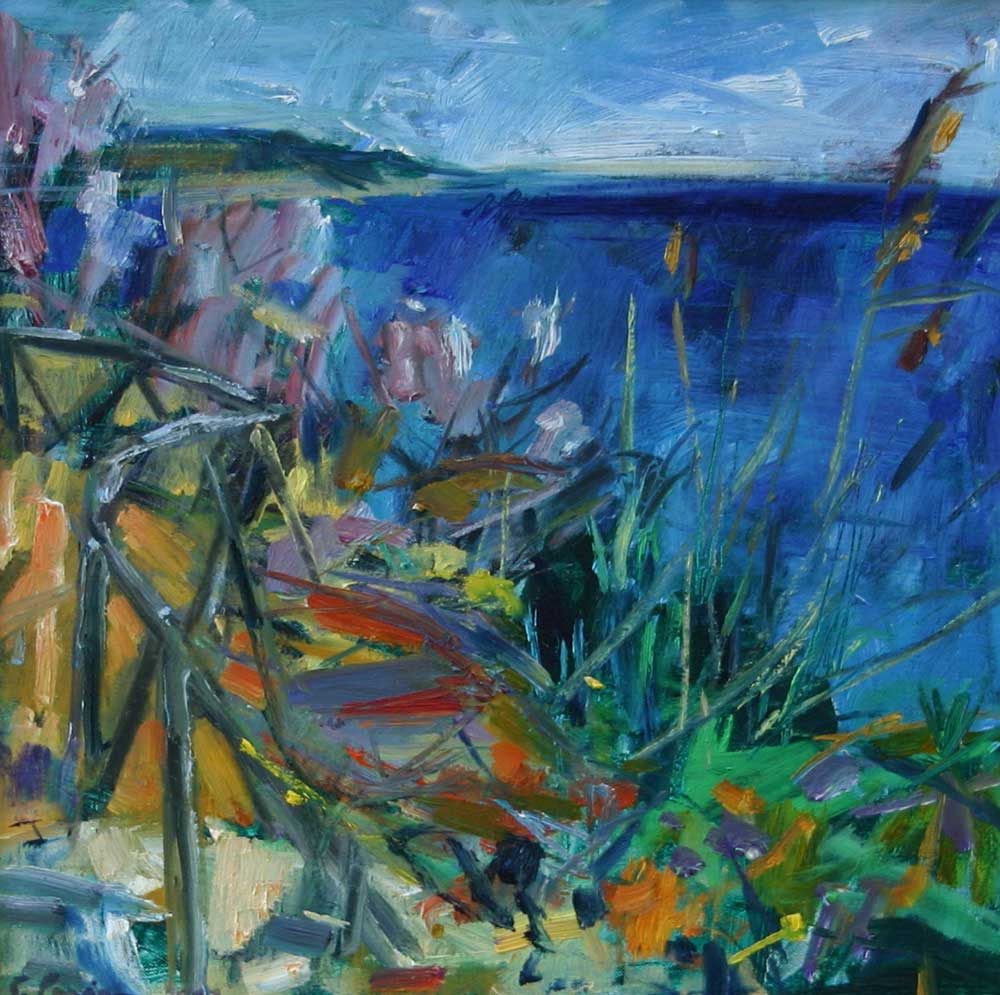 Susanne Purviance - Bucht, 50x50 cm, Öl auf Leinwand, 2012