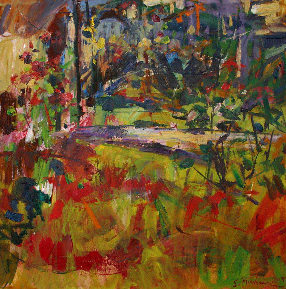 Susanne Purviance - Garten, 70x70 cm, Öl auf Leinwand, 2011 Susanne Purviance - Garten, 70x70 cm, Öl auf Leinwand, 2011